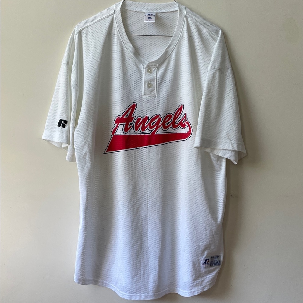 Russell Athletic White and Red angels Men's Jersey size xl vintage